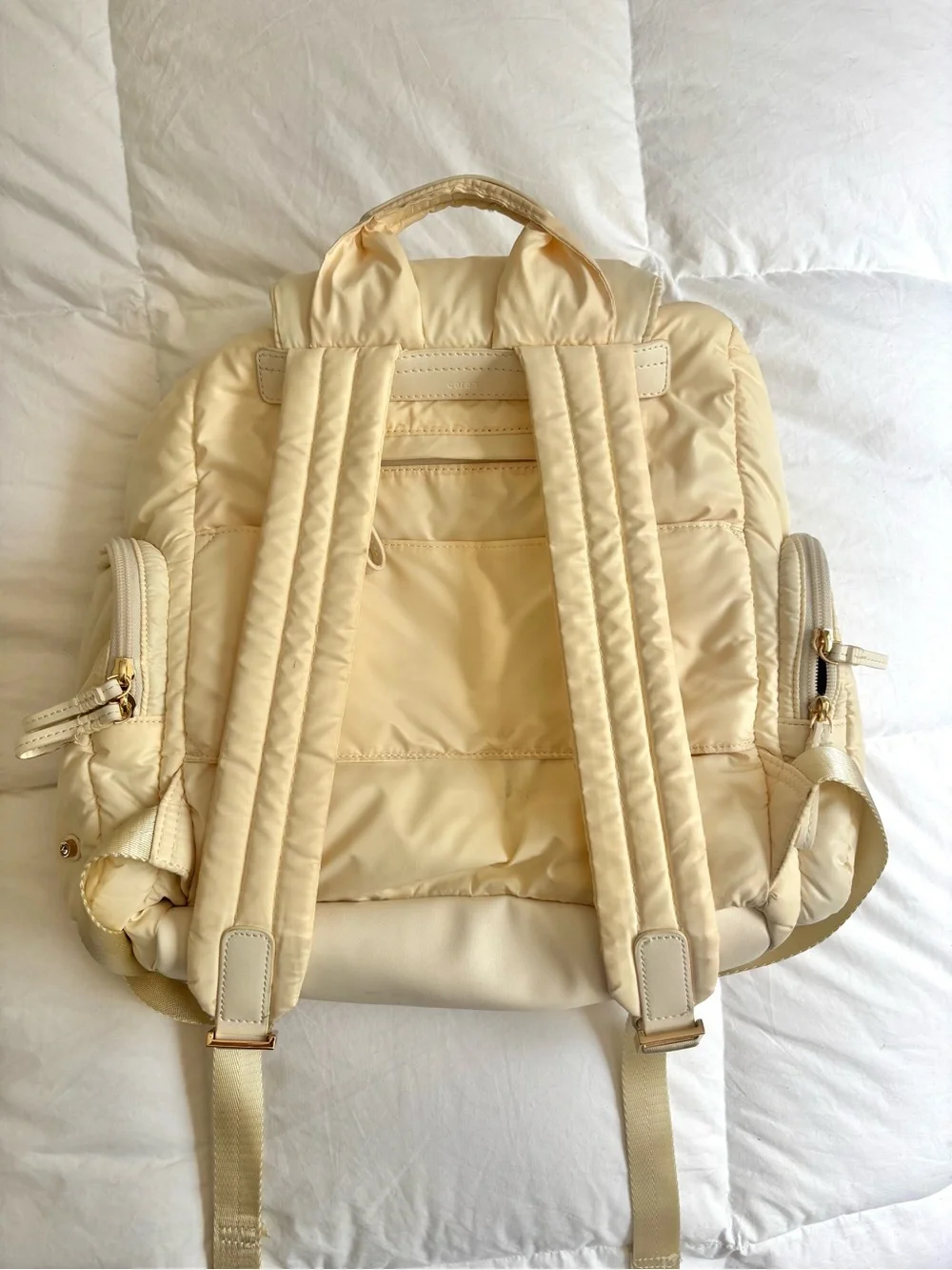 Caraa Cirrus Nylon Backpack in Vanilla